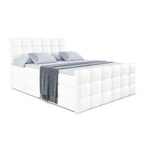 BOXSPRINGBETT BRUGO-Z KING - 120 x 200 - H3/H4 - Weiß Hochglanz - Weiß Hochglanz, Holzwerkstoff (120/200cm) - ALTDECOR