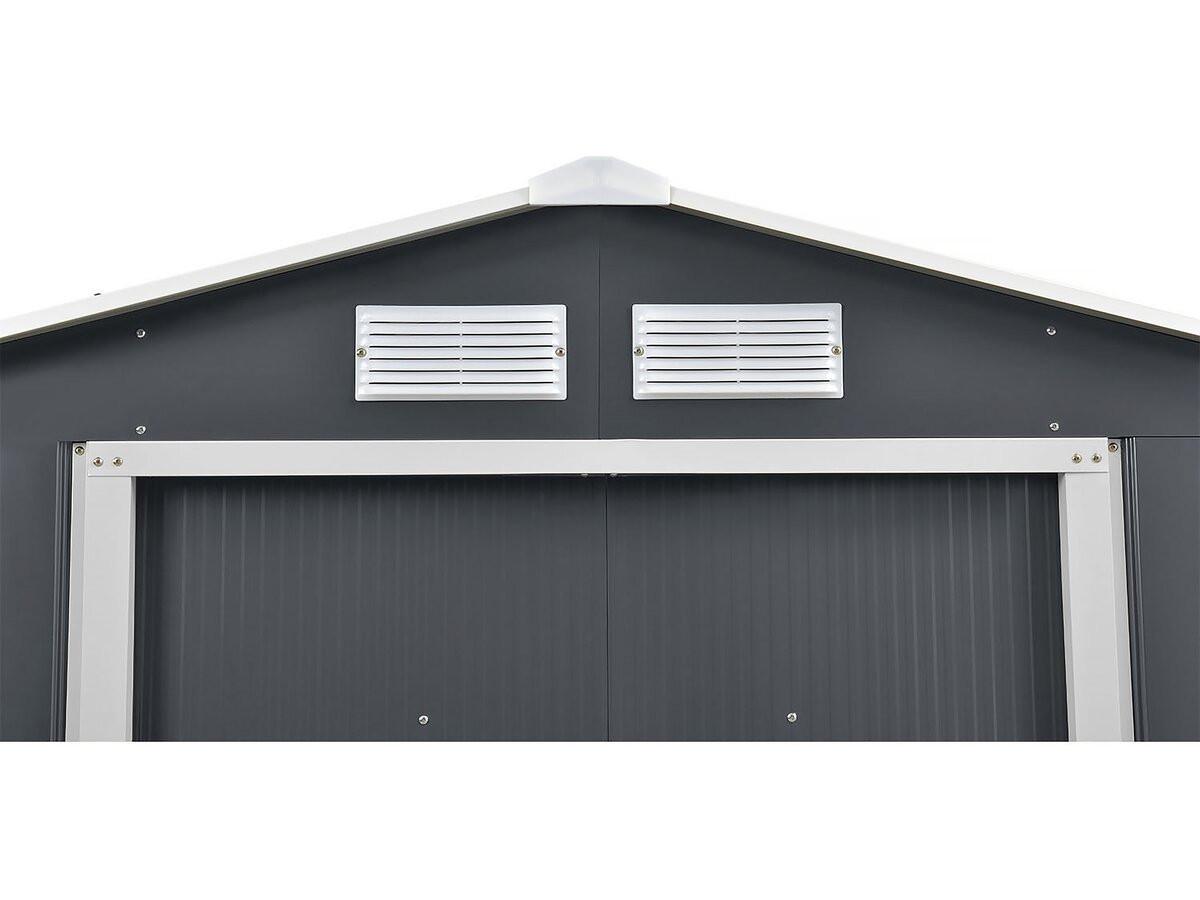 METALL-GARTENHAUS vegas Grau - Grau, Metall (330/210/372cm) - Habitat Garten