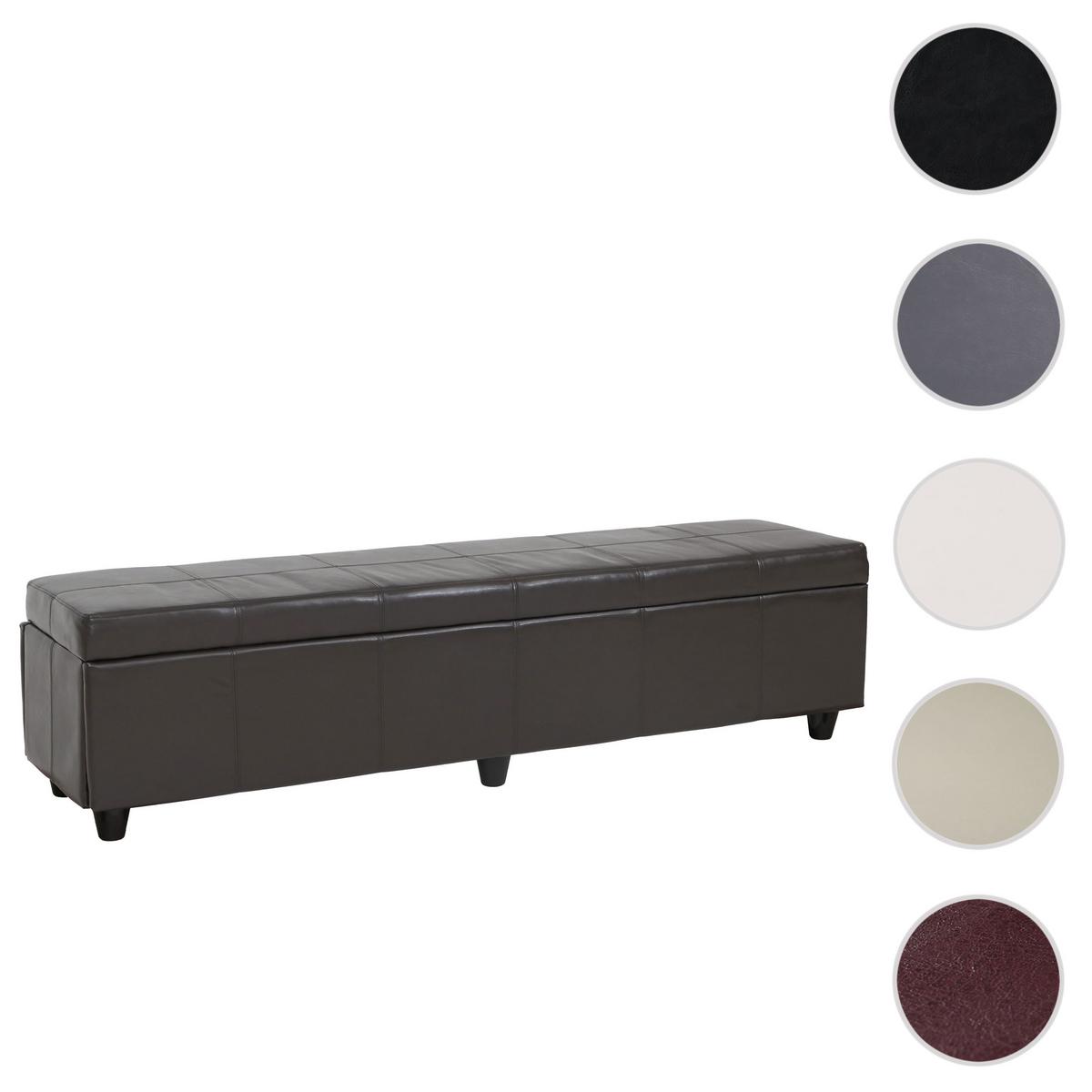 GARNITUR XXL Braun 5-teilig-Set - Braun, Leder (48/90/56cm) - MCW