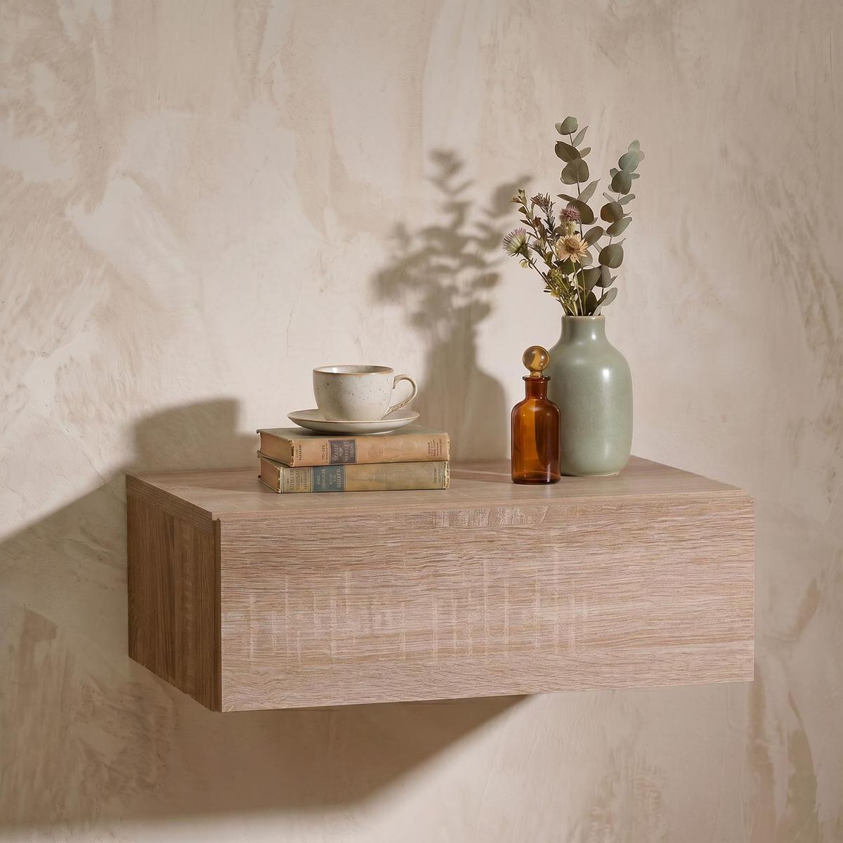 HÄNGENDER NACHTTISCH ANNE - Sonoma Eiche, Holzwerkstoff (42/14/30cm) - CARO-Möbel