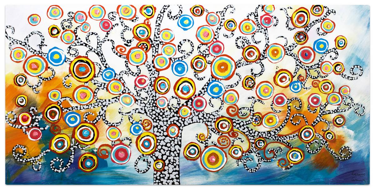 ÖLGEMÄLDE 120/60 cm - Multicolor, Holz/Textil (120/60cm) - KUNSTLOFT