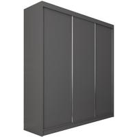 SCHWEBETÜRENSCHRANK Mario II 240/216/61 graphit mit Schubladen - Graphitfarben, Holzwerkstoff (240/216/61cm) - Beautysofa
