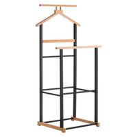 HERRENDIENER KANNA schwarz/natur - Schwarz/Naturfarben, Holz (49/109/40cm) - IDIMEX