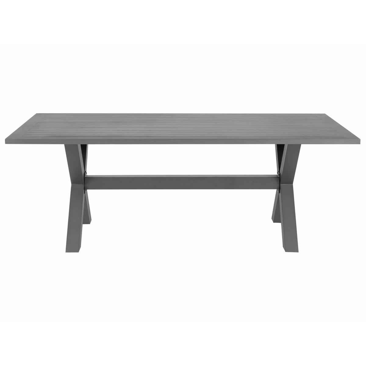 GARTENMÖBEL SET 6-Sitzer Aluminium grau Cascais - Grau, Kunststoff - Beliani