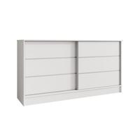KOMMODE Mirela mit 2 Schiebetüren 160 cm, Weiß - Weiß, Holzwerkstoff (161/85/43.5cm) - Beautysofa