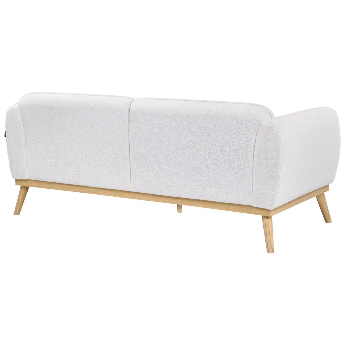 SOFA-SET 5-Sitzer Bouclé Weiß Ljung - Hellbraun/Weiß, Textil (210/82/82cm) - Beliani
