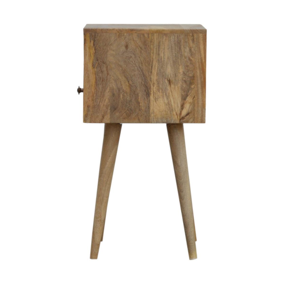 NACHTTISCHE in Eichenoptik mit 1 Schublade, 1 Offenes Fach, Beige - Messingfarben/Braun, Holz/Metall (30/57/30cm) - Artisan Furniture
