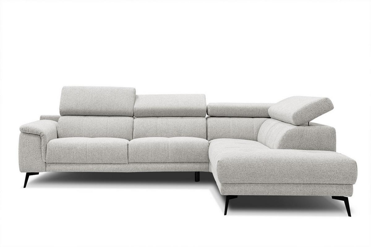 ECKSOFA FIERO 5-Sitzer, creme - Creme/Schwarz, Holzwerkstoff/Textil (290/228cm) - Wozimo