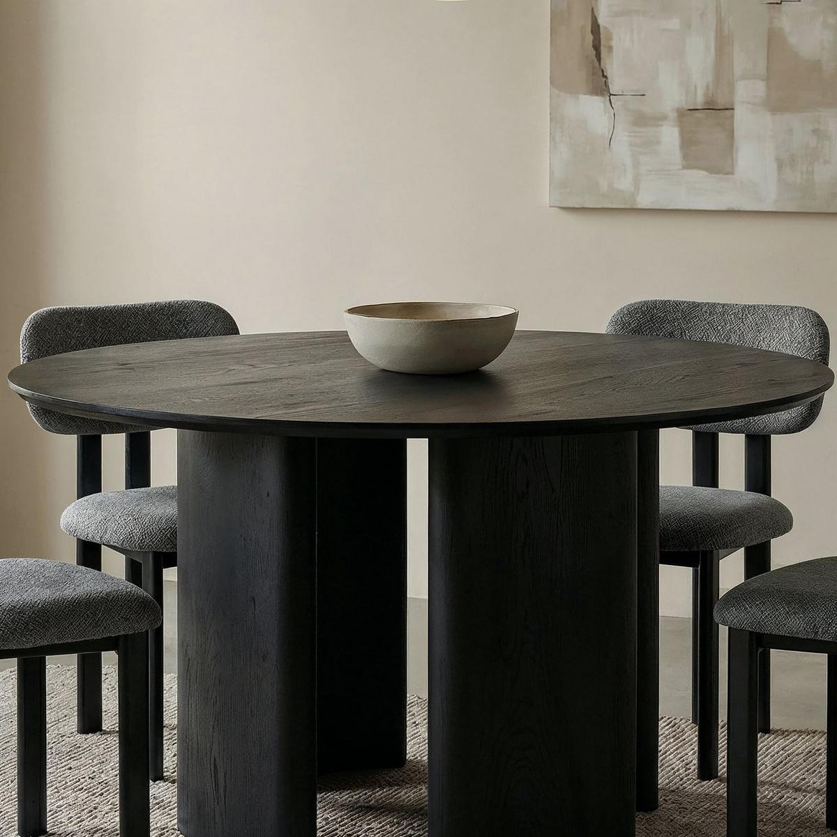 ESSGRUPPE ARVIKA FRANCA 5er Set schwarz - Schwarz, Holzwerkstoff - IDIMEX