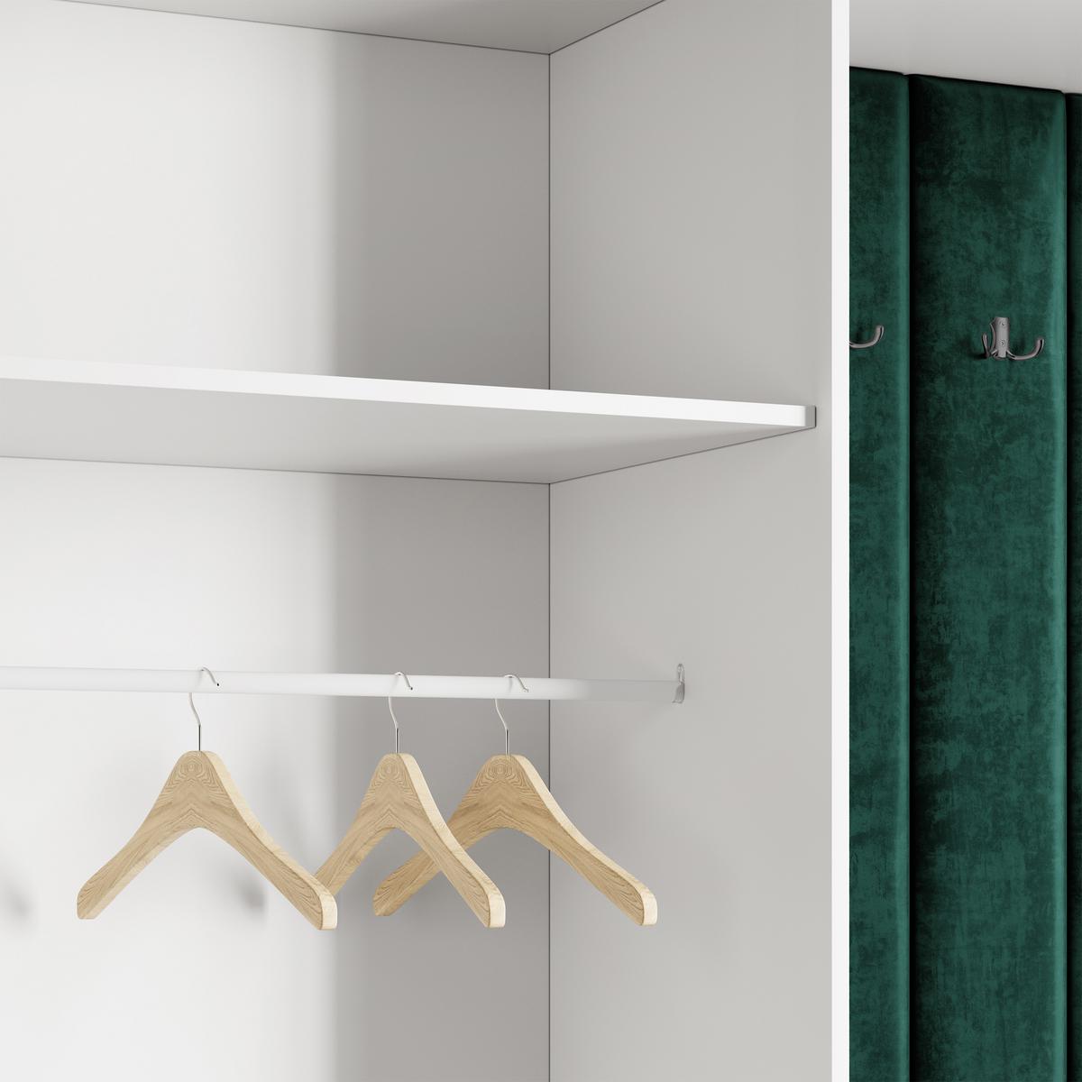 GARDEROBENSCHRANK REMA 180/240/60 cm Modern Garderobe-Set Kaschmir - Kaschmir/Grün, Holzwerkstoff (180/240/60cm) - MASSENO
