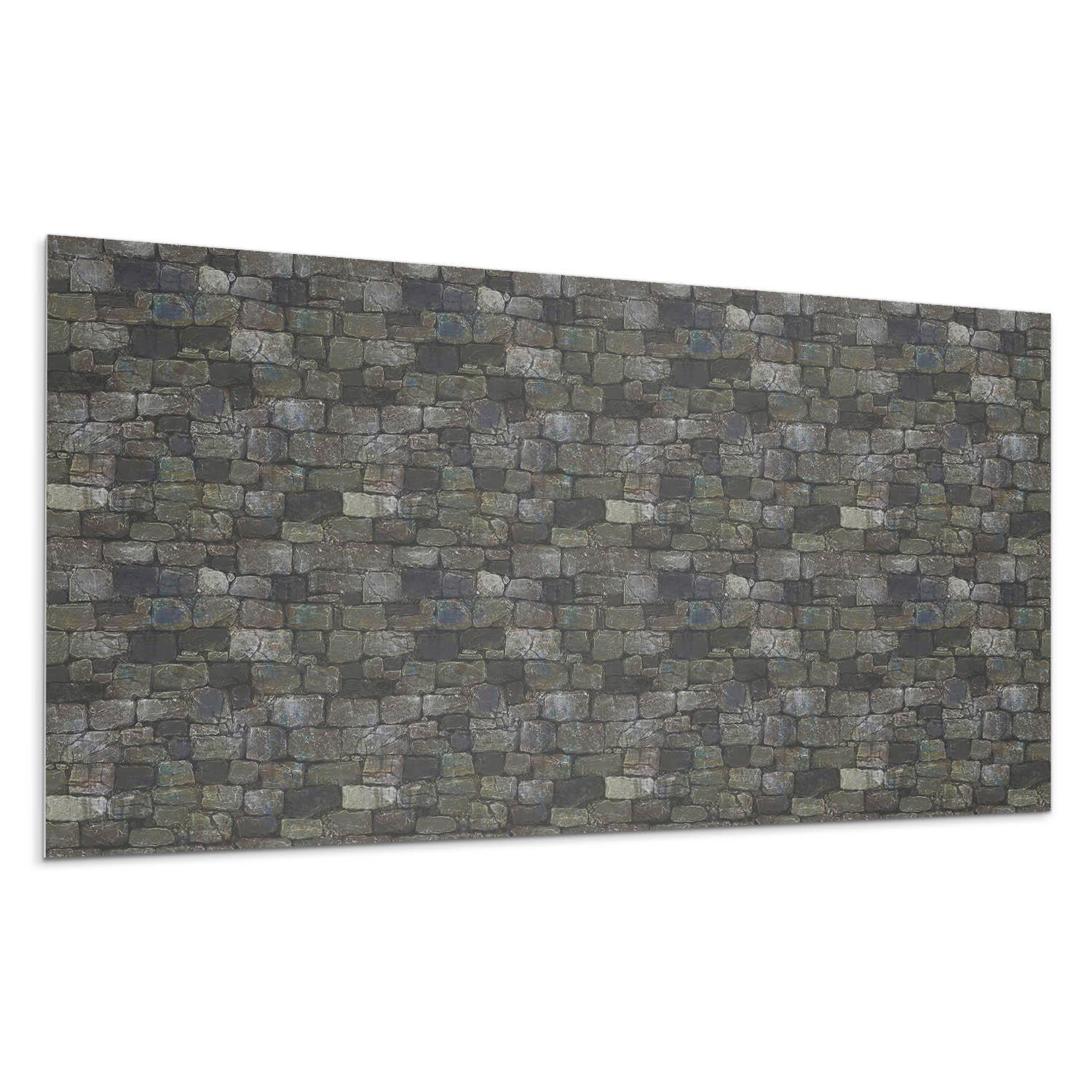 WANDPANEEL 100x50 cm selbstklebend Rocassa - Grau, Kunststoff (50/1.6/100cm) - Wallfluent
