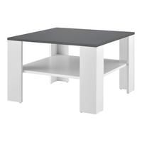 COUCHTISCH Aachen 60/60/40 - Dunkelgrau/Weiß, Holzwerkstoff (60/60/40cm) - [en.casa]