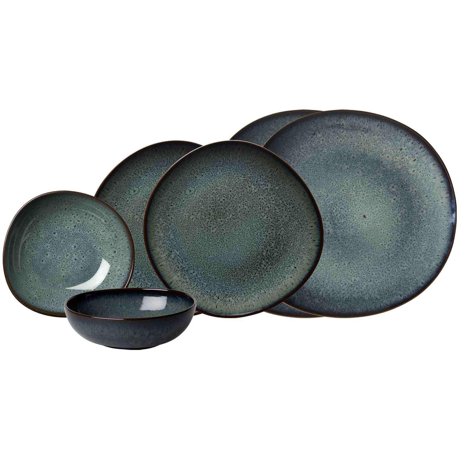 BASIC-SET Lave Gris 6-tlg. - Grau, Keramik (2/2/2cm) - like.Villeroy & Boch