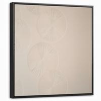 LEINWAND Bilder mit Rahmen - Japandi - Beige - Modern - 50x50 - Ecru, Textil (50/50cm) - MuchoWow