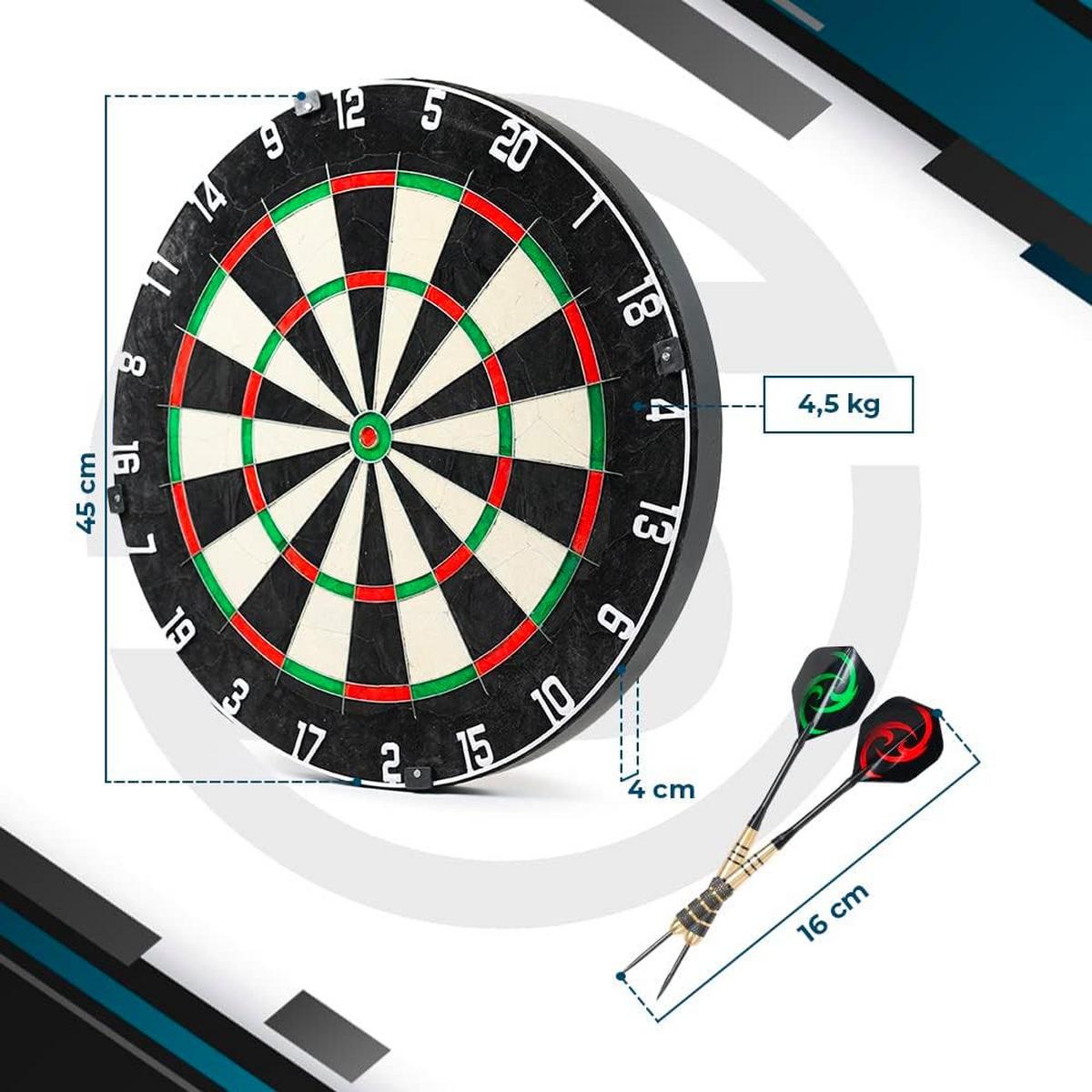 DARTSCHEIBE - Multicolor, Holzwerkstoff (45/45cm) - Sportisfaction