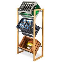 GETRÄNKEREGAL Mattis Bambus - Naturfarben, Naturmaterialien/Metall (55/112/32cm) - BoMoe