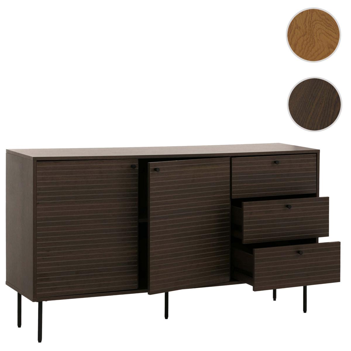 KOMMODE Dunkelbraun - Dunkelbraun, Metall (150/85/40cm) - MCW