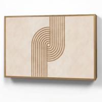 WANDLEUCHTE MIT AKKU Symmetrische Biegung - kupferfarbig 100x70 cm - Beige, Holzwerkstoff (100/70/8cm) - OnlyWow