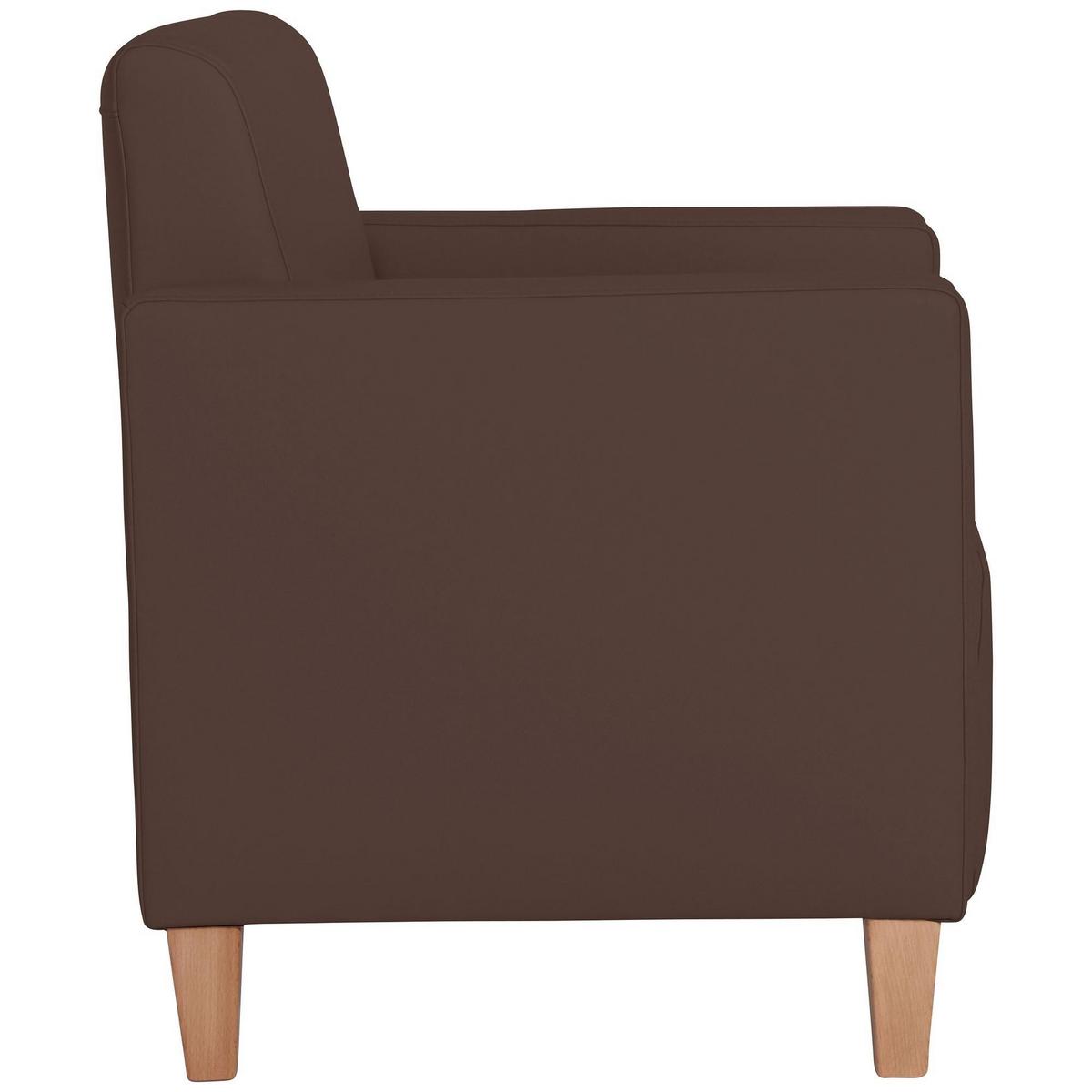 SESSEL Karol Bezug Kunstleder Buche natur / braun - Braun, Kunststoff (71/81/70cm) - 58aufmkessel