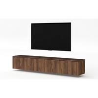 LOWBOARD Loriano 2x100 Nussbaum Warmia 200/34/32 cm – TV Schrank - Nussbaumfarben, Holzwerkstoff (200/34/32cm) - AX Living