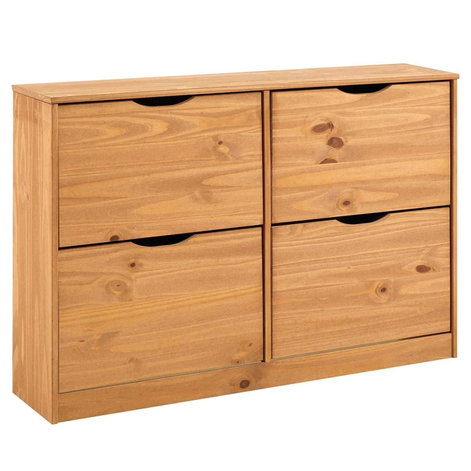 SCHUHKIPPER BASIL honigfarben - Honig, Holz (115/79/25cm) - IDIMEX