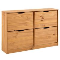 SCHUHKIPPER BASIL honigfarben - Honig, Holz (115/79/25cm) - IDIMEX
