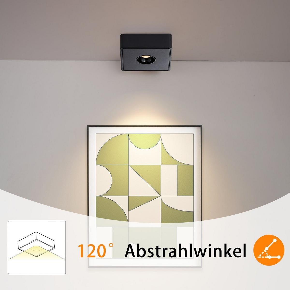 LED-DECKENSTRAHLER Eldridge 132/132/55cm - Schwarz, Metall (132/132/55cm) - Nettlife