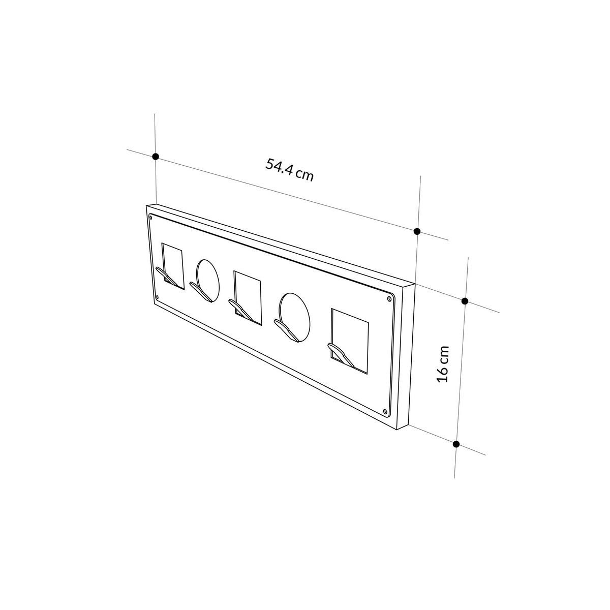 HÄNGENDER Garderobenständer Holzdekor Eiche B54,4 cm – ICON - Eschefarben, Holzwerkstoff (2/16/65.1cm) - Calicosy