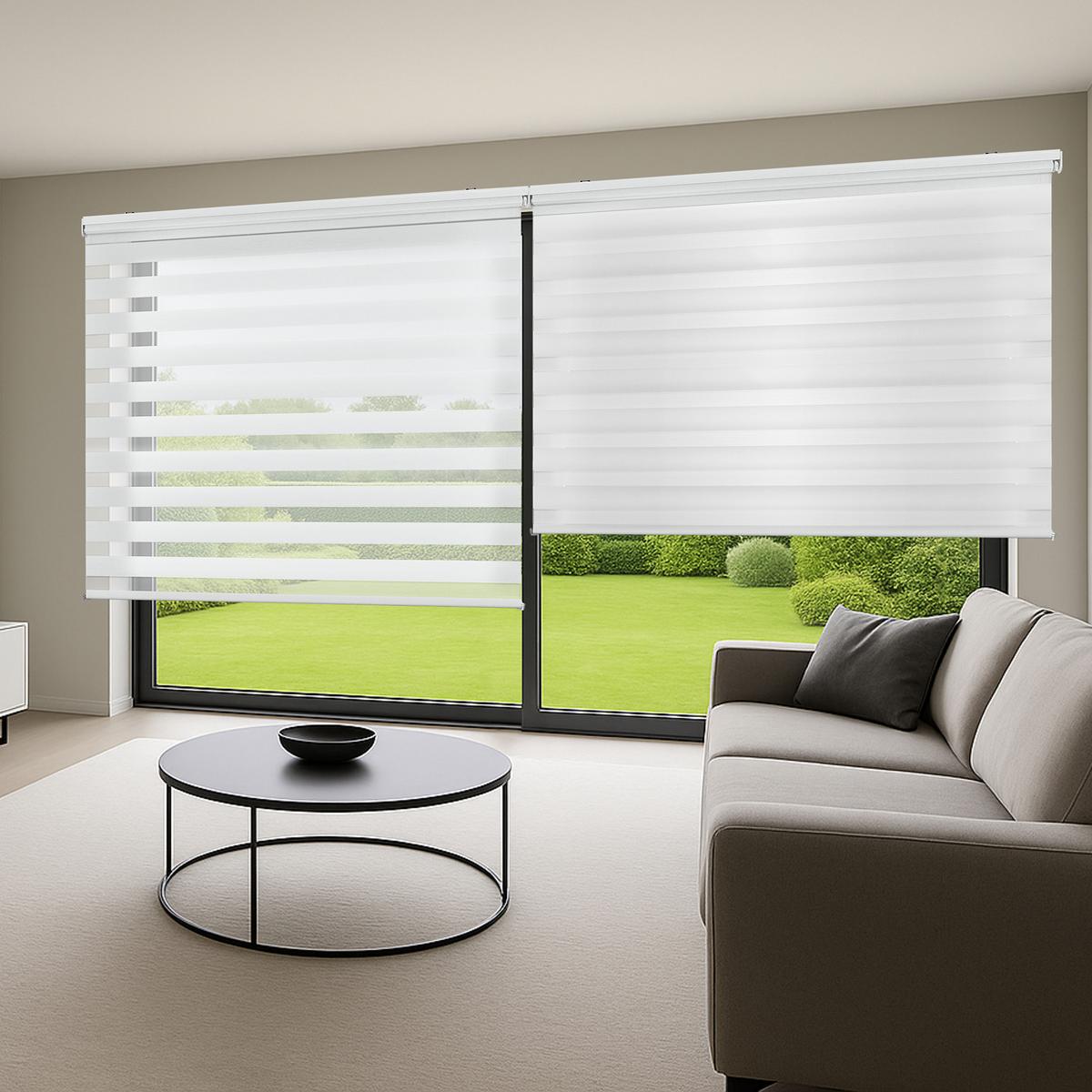 DOPPELROLLO Weiß 120x250 cm EL - Weiß, Kunststoff (120/250cm) - STORESDECO