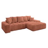 ECKSOFA Ottomane Rechts ENSI-L - 267x164x69 cm Koralle - Koralle, Holzwerkstoff/Kunststoff (164/267cm) - ALTDECOR