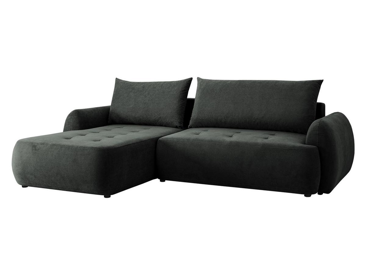 ECKSCHLAFSOFA Bueno II, Seite: Links - Dunkelgrau/Schwarz, Holz/Textil (280/185cm) - MIRJAN24
