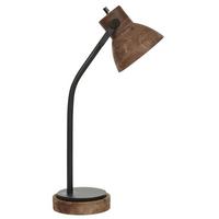 SCHREIBTISCHLAMPE Kolar 18/18/62 cm - Dunkelbraun, Holz (18/18/62cm) - Beliani