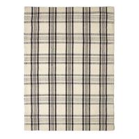 HANDWEBTEPPICH Logan kariert 150/240 cm - Schwarz, Textil (150/240cm) - Homescapes