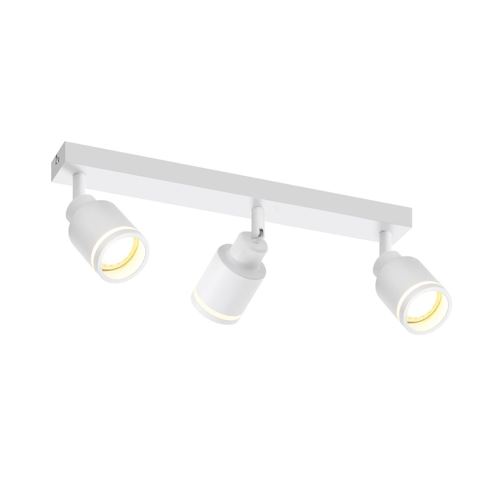 DECKENSTRAHLER Remscheid 3-flammig 42/5/15.7 cm - Weiß, Metall (42/5/15.7cm) - Nettlife