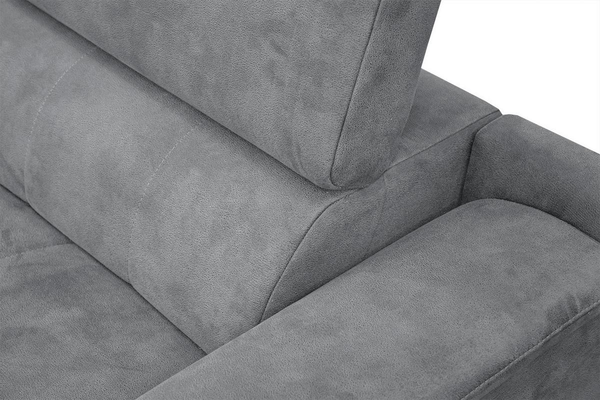 ECKSOFA FIERO 4-Sitzer, grau - Schwarz/Grau, Holzwerkstoff/Textil (158/269cm) - Wozimo