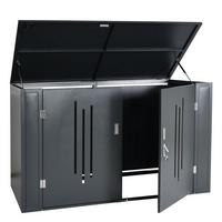 2ER-FAHRRADGARAGE Anthrazit - Anthrazit, Metall (202/121/100cm) - MCW