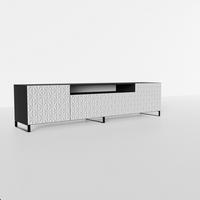 LOWBOARD ROVA 200/41/40 cm, Stand-TV-Schrank Anthrazit / Weiß - Anthrazit/Weiß, Holzwerkstoff (200/41/40cm) - MASSENO