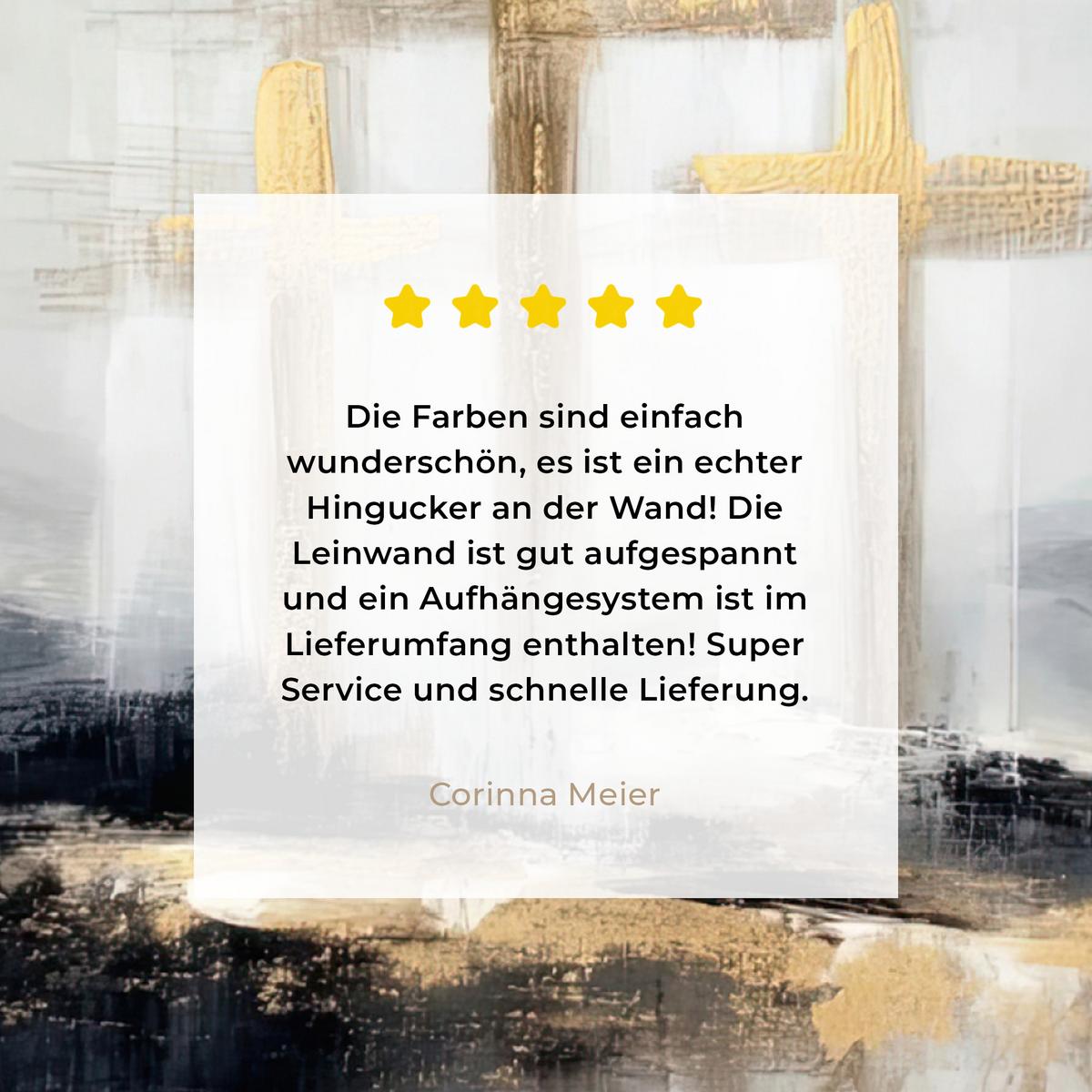 LEINWANDBILD Abstrakt - Malerei - Christentum - Kreuz Wandbild Wohnzimmer 50x50 cm - Weiß, Textil (50/50cm) - MuchoWow