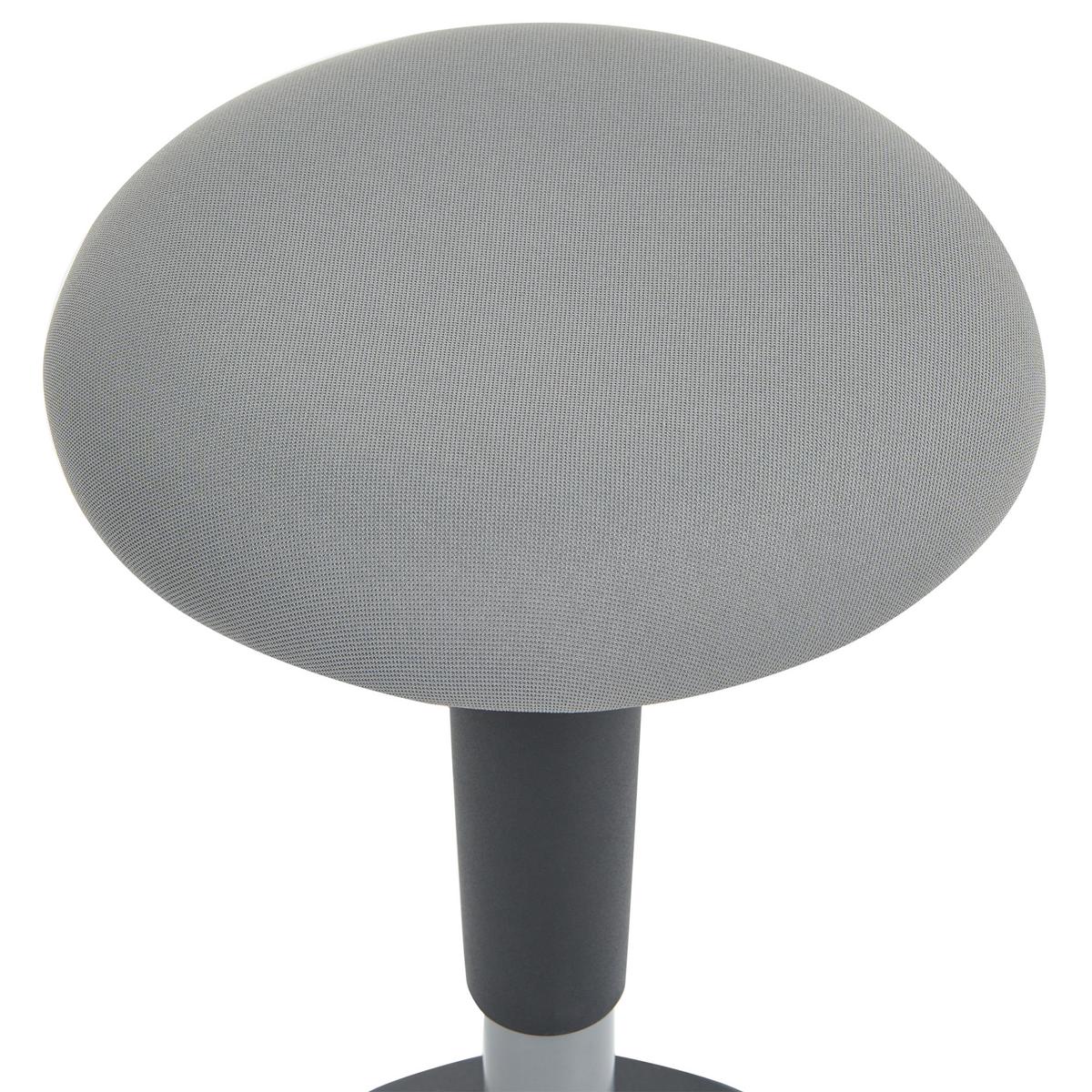 WACKELHOCKER Stoff Grau Estell - Dunkelgrau/Schwarz, Kunststoff (33/63/33cm) - Beliani