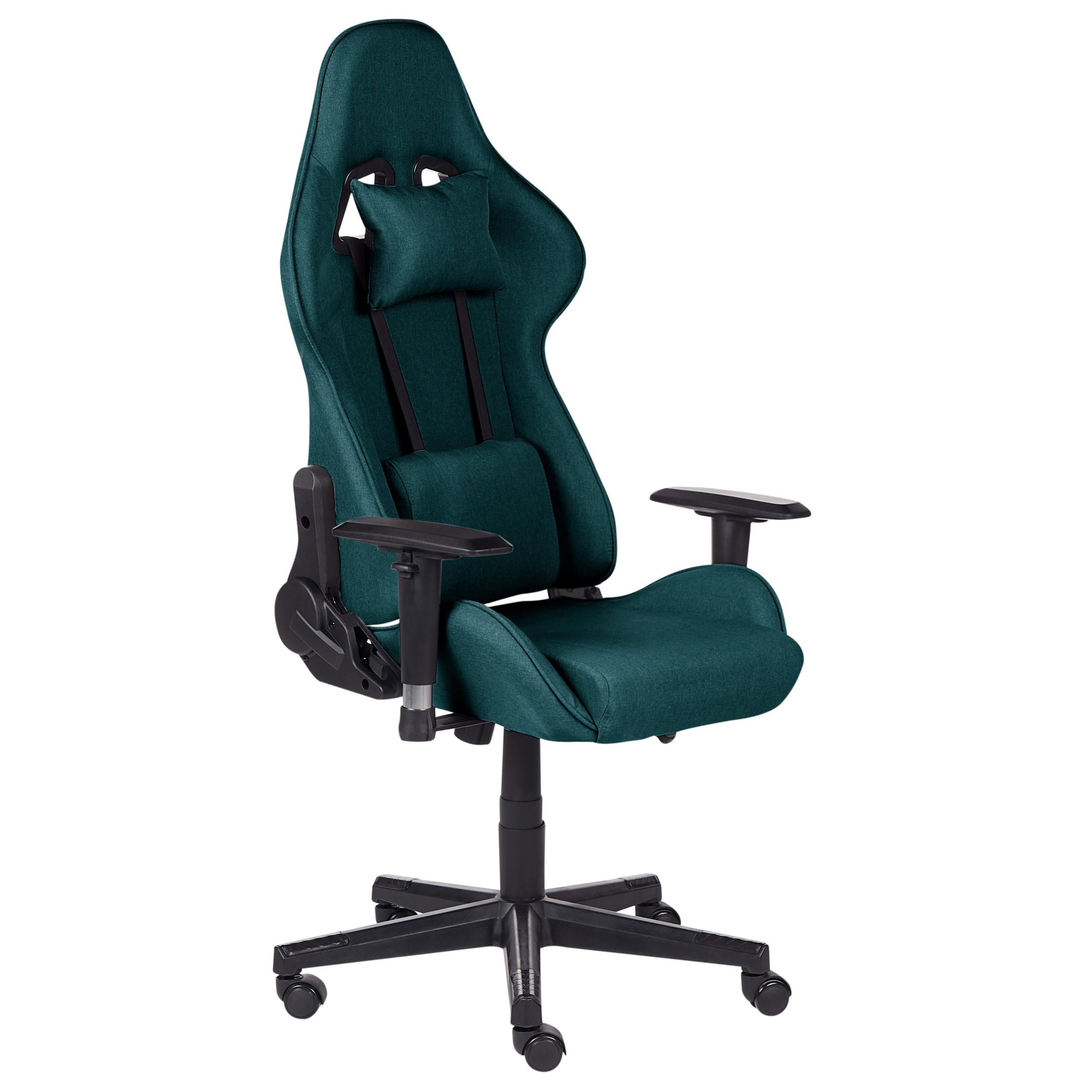 GAMINGSTUHL Polyester Grün Warrior - Grün, Textil/Metall (62/122/62cm) - Beliani