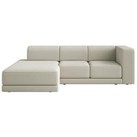 ECKSOFA Novals L-Form, 4-Sitzer, links 278 cm - Taupe/Schwarz, Kunststoff/Textil (278/168cm) - Selsey