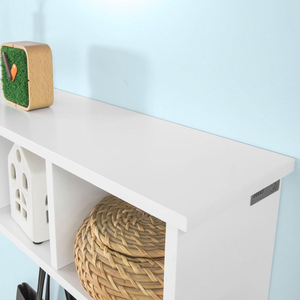 WANDGARDEROBE Weiß - Weiß, Holzwerkstoff (72/23/15cm) - SoBuy