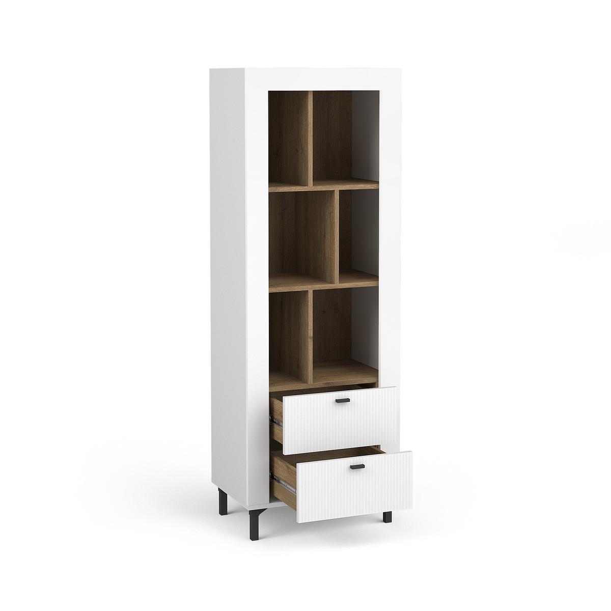 BÜCHERREGAL Monta mit 2 Schubladen, Weiß - Weiß, Holzwerkstoff (60/169/40cm) - Beautysofa
