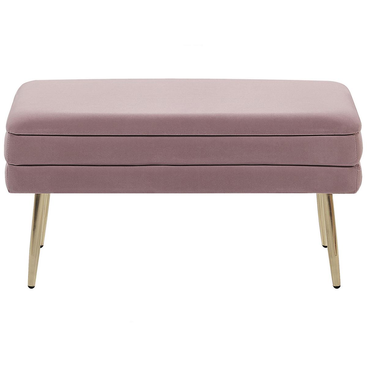 TRUHENBANK Rosa Durham - Pink, Textil (79/43/37cm) - Beliani