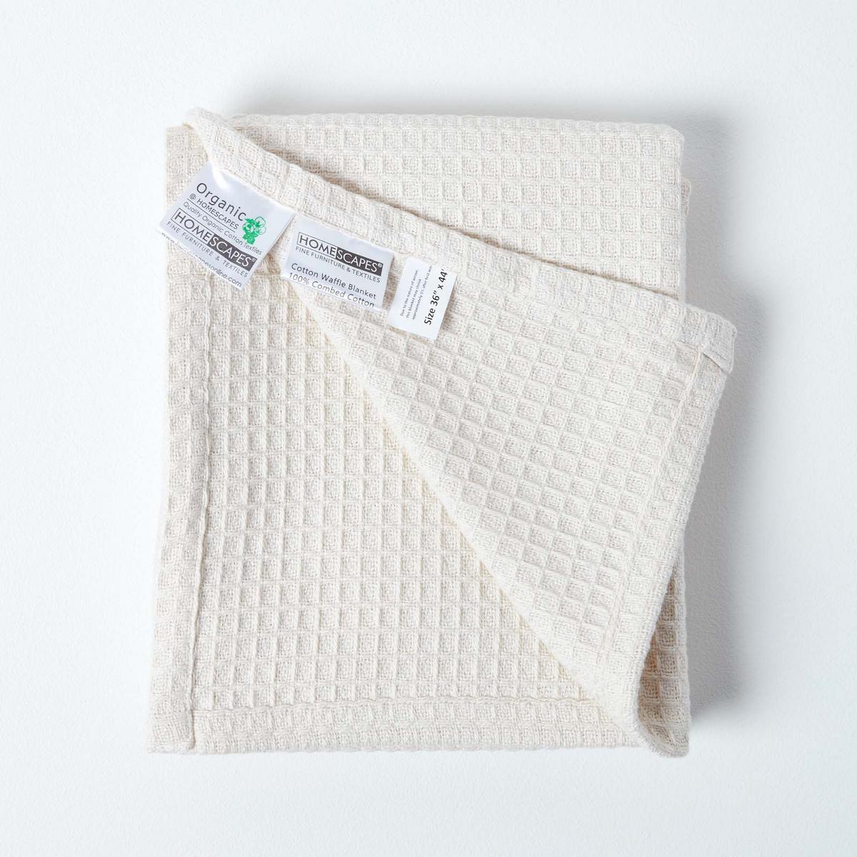BABYDECKE Waffelpiqué 90/110 cm, Bio-Baumwolle - Naturfarben, Textil (90/112cm) - Homescapes