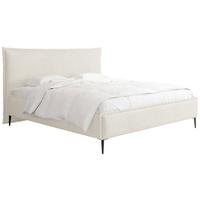 POLSTERBETT Pillow Rise mit Bettkasten, Lattenrost & hohen Metallfüßen in Creme Bouclé 140x200 cm - Birkefarben/Creme, Holz/Textil (140/200cm) - WFL GROUP