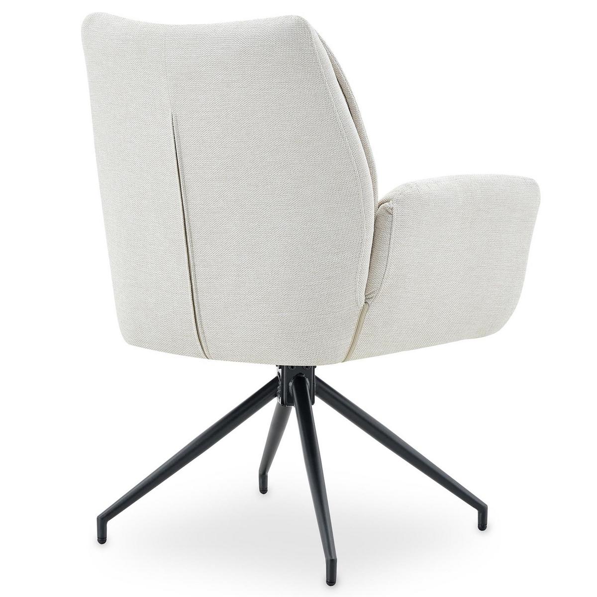 ESSZIMMERSTÜHLE LIRA 2er-Set cremeweiß - Creme, Textil (65/88/64cm) - IDIMEX
