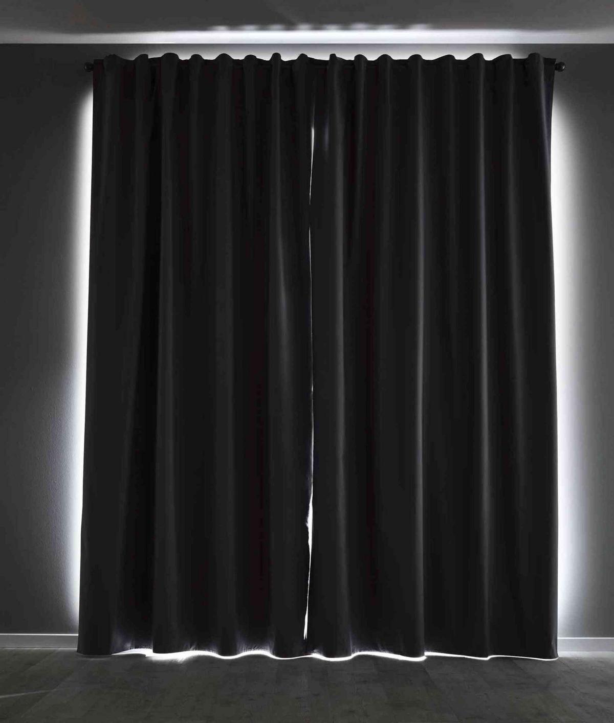 SCHIEBEVORHANG 2ER SET »München Dark« HxB 245x60 cm Dunkelgrau - Dunkelgrau, Textil (60/245cm) - Gardinenbox