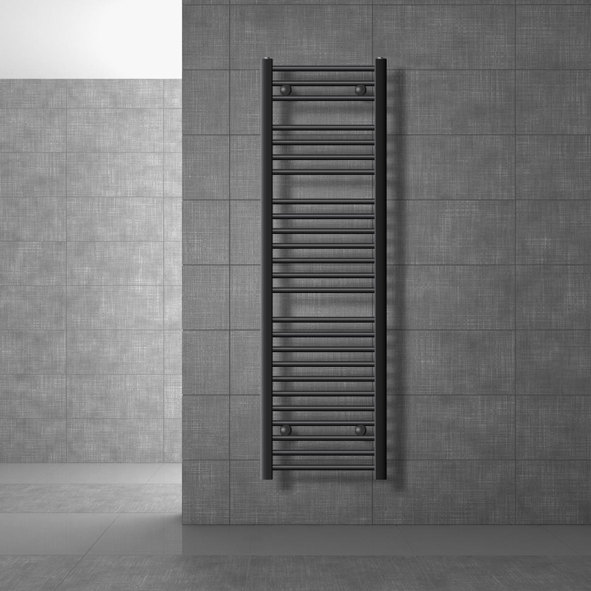 BADHEIZKÖRPER elektrisch Sahara 400x1500 mm Anthrazit gerade mit Heizstab 1200W Digital - Anthrazit, Metall (40/150/3cm) - LuxeBath