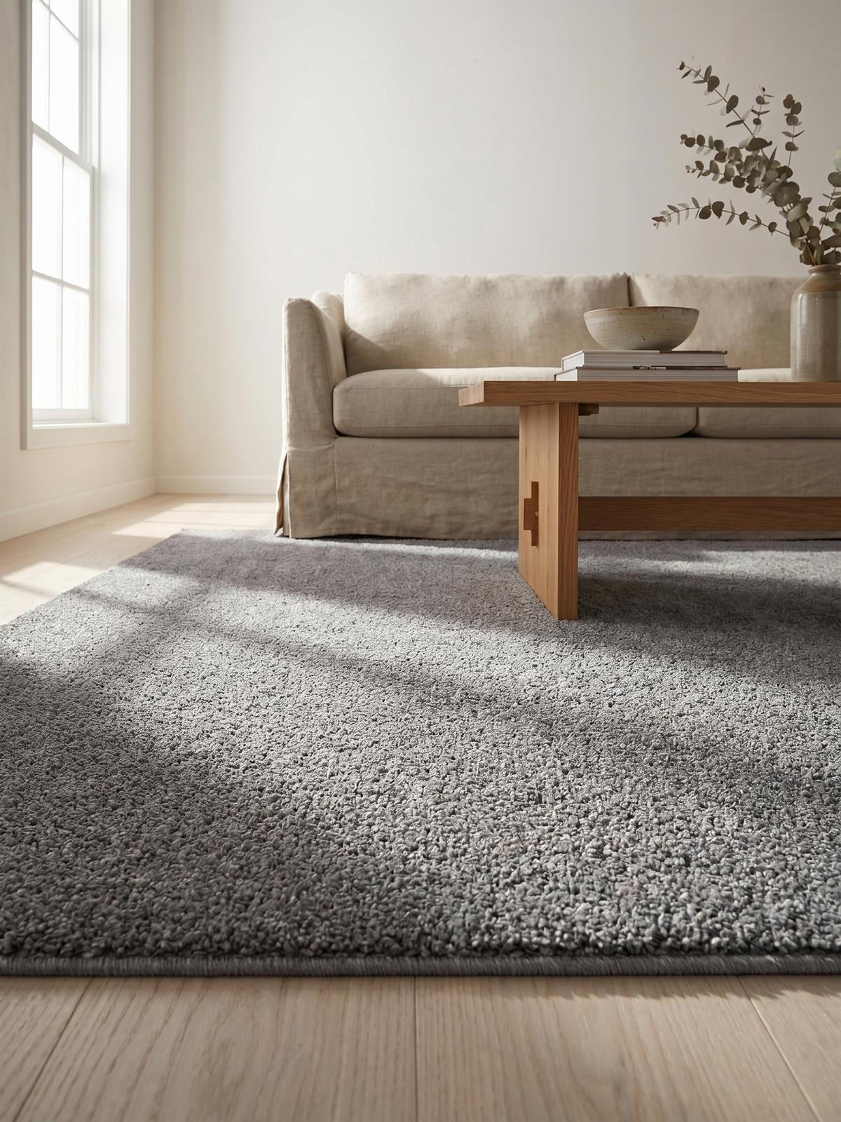 TEPPICH Kurzflor MAIN in Hellgrau, einfarbig, 200 x 290 cm - Grau, Textil (290/200cm) - KADIMA DESIGN